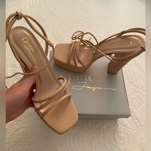 Chunky wrapped up heels